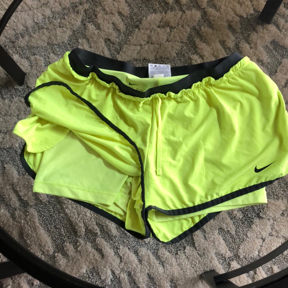 Neon Yellow Running Shorts